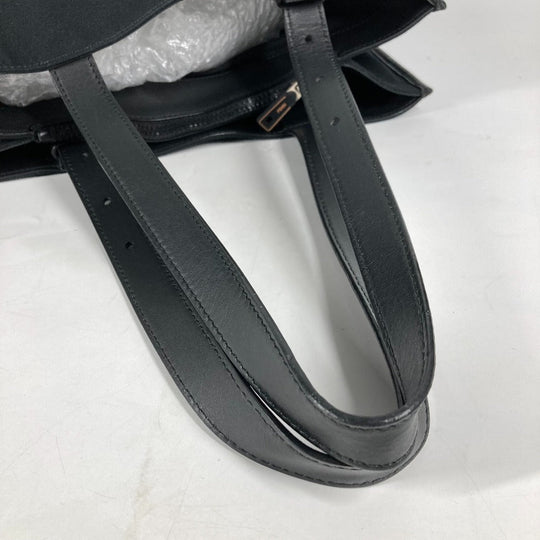 FENDI Tote Bag 7VA435 Canvas / leather black Vertical Shoulder Bag logo FF unisex(Unisex) Used Authentic