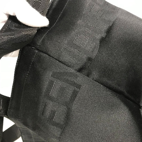 FENDI Tote Bag Nylon black vintage logo Women Used Authentic