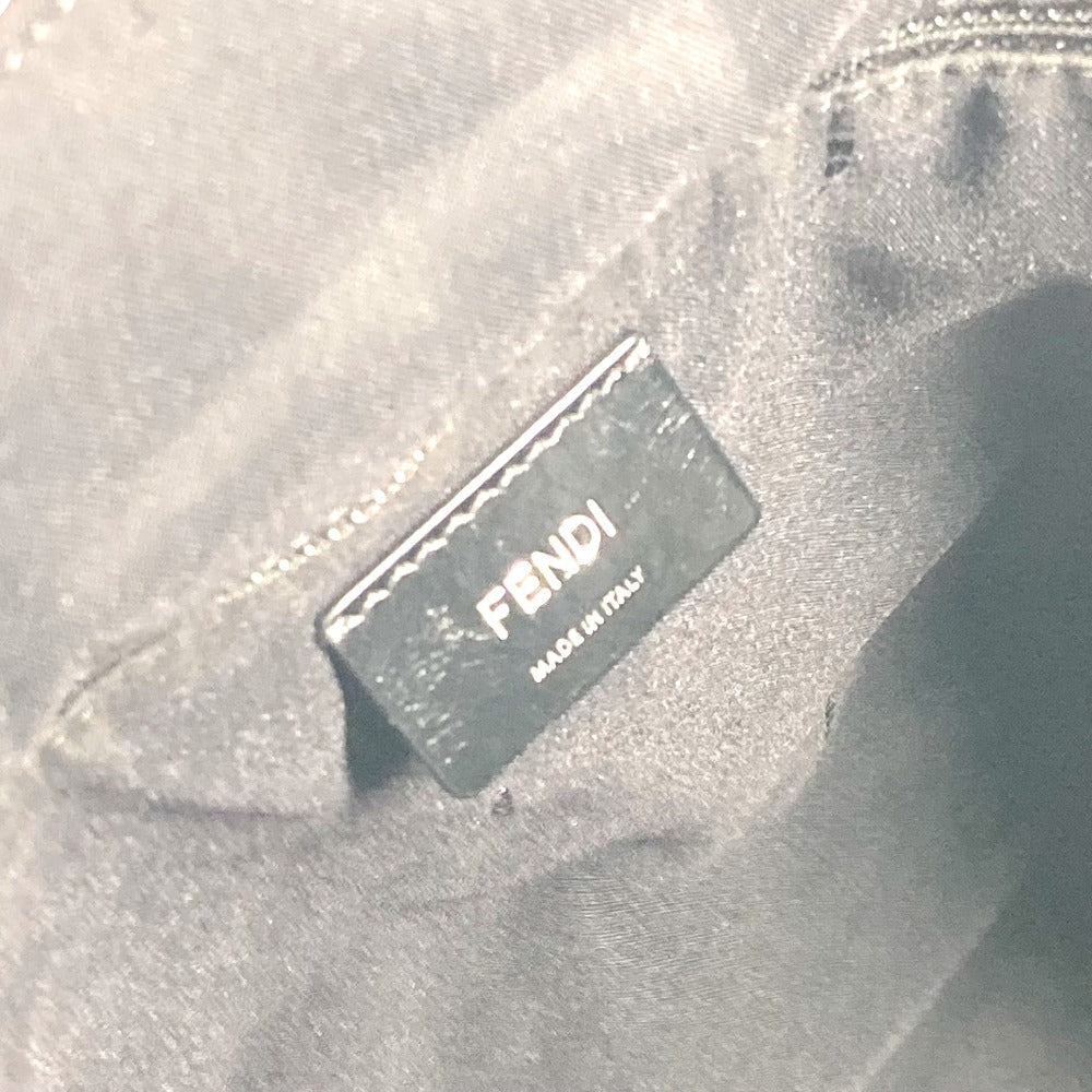 FENDI Tote Bag 7VA367 Nylon / leather black logo mens Used Authentic