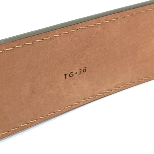 FENDI belt leather khaki Studs Women 36 Used Authentic