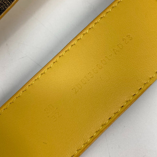 FENDI belt Canvas / leather Brown Zucca unisex(Unisex) 80 Used Authentic