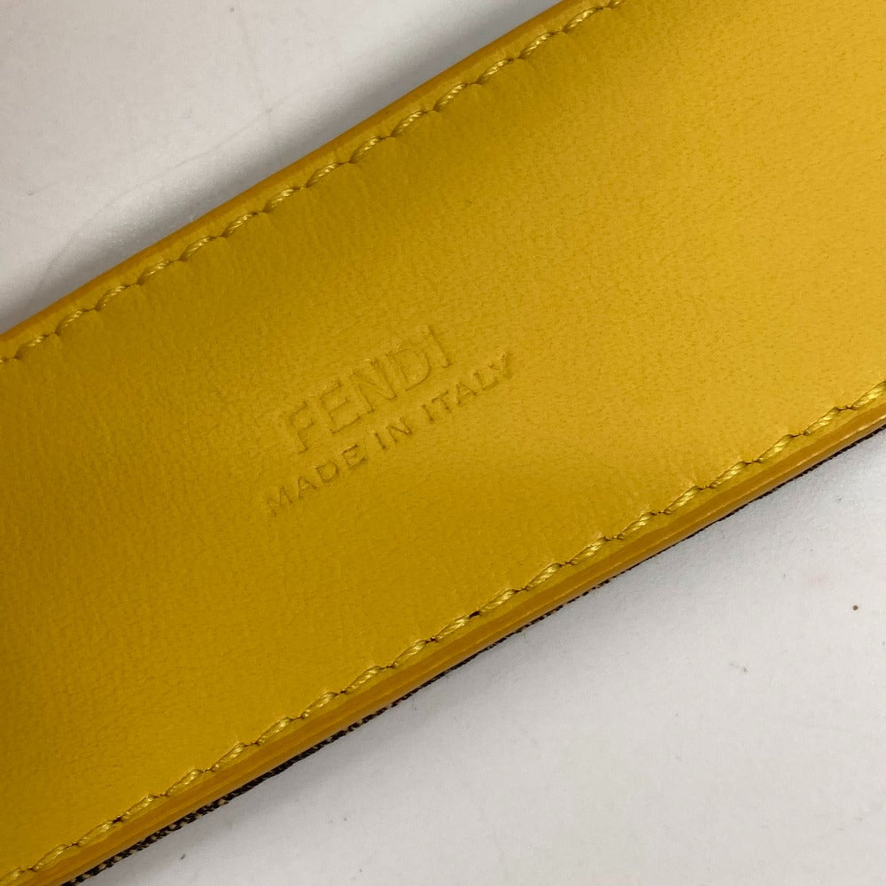 FENDI belt Canvas / leather Brown Zucca unisex(Unisex) 80 Used Authentic
