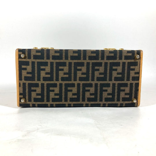 FENDI Handbag Canvas / leather Brown vintage Zucca logo Women Used Authentic