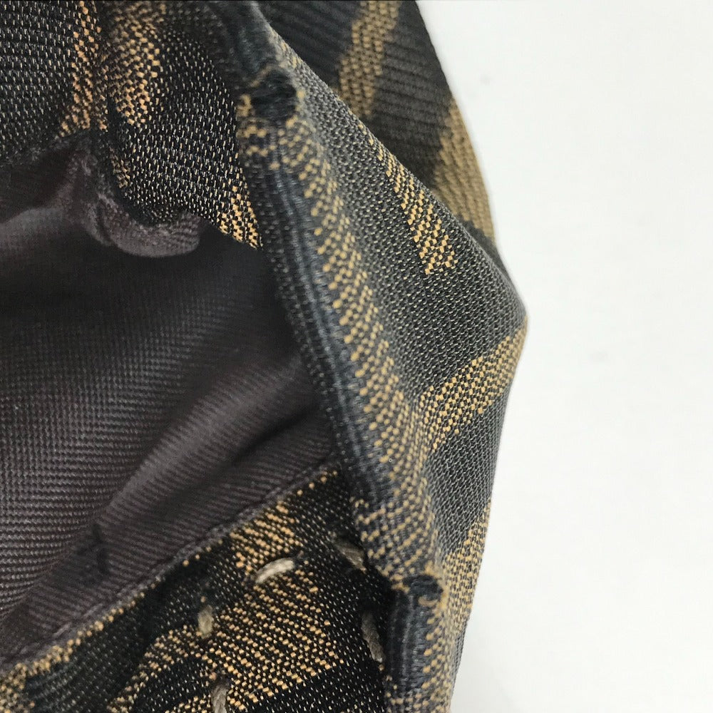 FENDI Tote Bag 8BH119 canvas Brown Shoulder Bag Zucca Hinomaru sequins