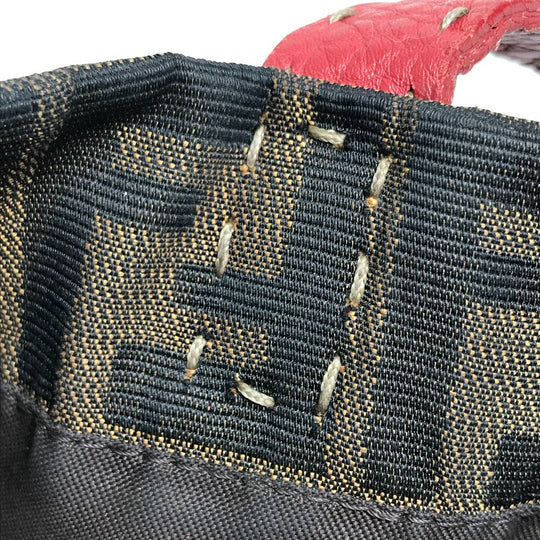 FENDI Tote Bag 8BH119 canvas Brown Shoulder Bag Zucca Hinomaru sequins