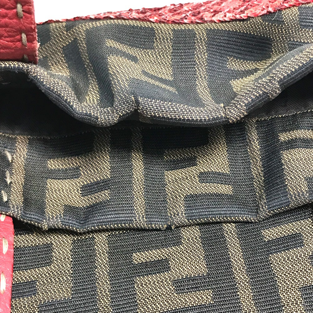 FENDI Tote Bag 8BH119 canvas Brown Shoulder Bag Zucca Hinomaru sequins