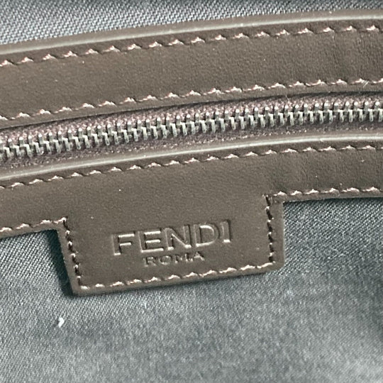 FENDI Tote Bag 7VA390 Canvas / leather Brown Crossbody Zucca Shopping Bag mens Used Authentic