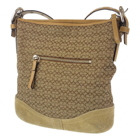 COACH Shoulder Bag F10943 leather Brown Signature