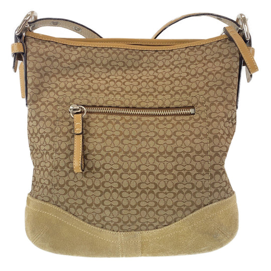 COACH Shoulder Bag F10943 leather Brown Signature