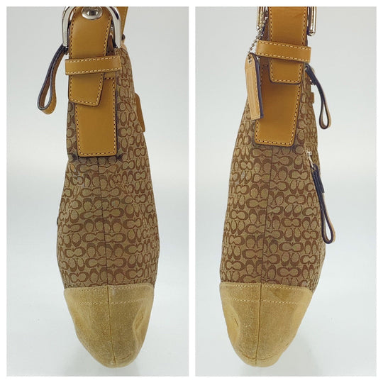 COACH Shoulder Bag F10943 leather Brown Signature