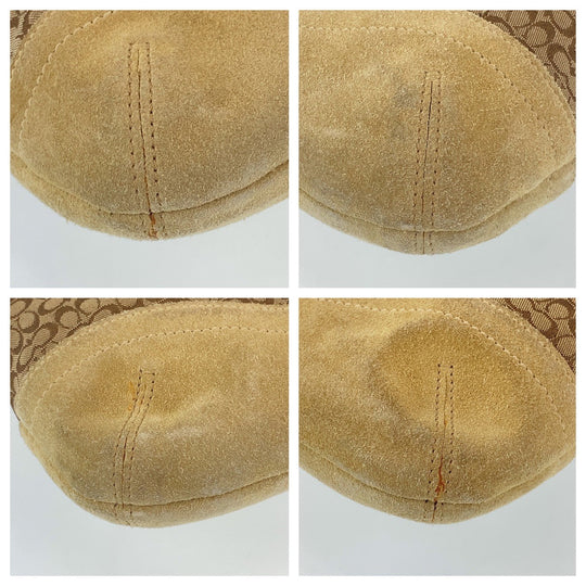 COACH Shoulder Bag F10943 leather Brown Signature