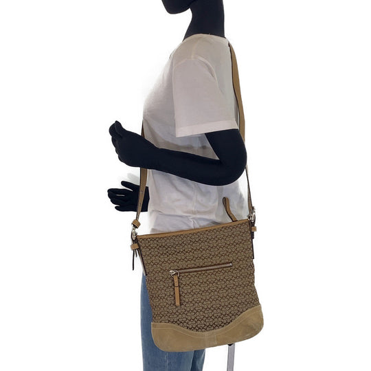 COACH Shoulder Bag F10943 leather Brown Signature