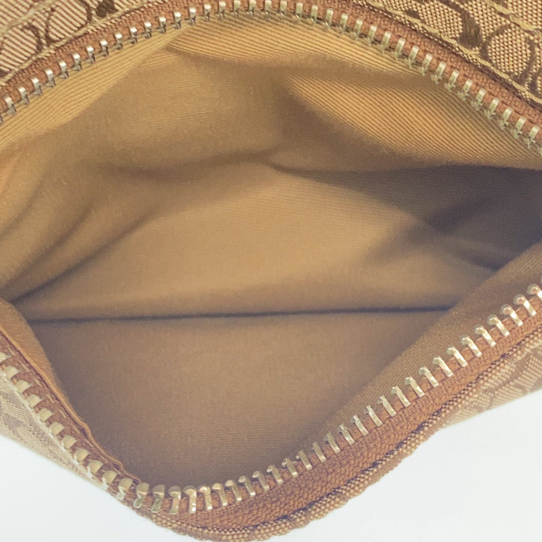 COACH Shoulder Bag F10943 leather Brown Signature