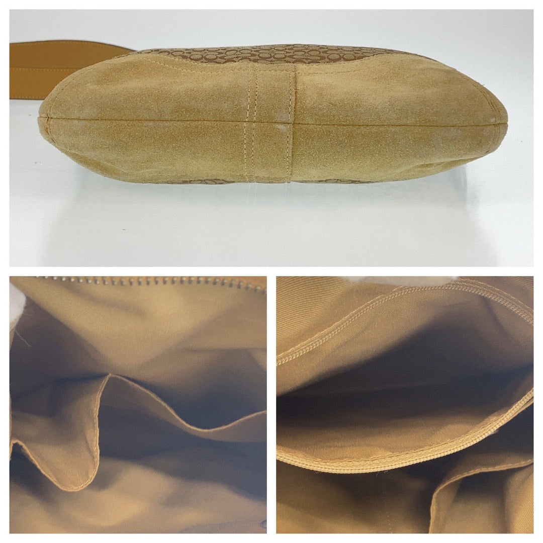 COACH Shoulder Bag F10943 leather Brown Signature