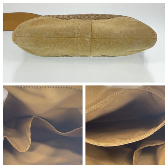 COACH Shoulder Bag F10943 leather Brown Signature