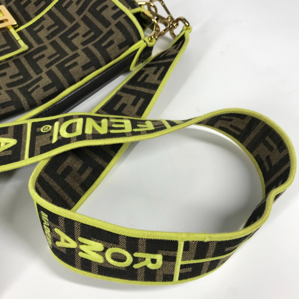 FENDI Shoulder Bag 8BR600 canvas Brown Zucca Mamma Bucket Women Used Authentic