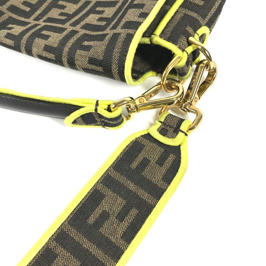 FENDI Shoulder Bag 8BR600 canvas Brown Zucca Mamma Bucket Women Used Authentic