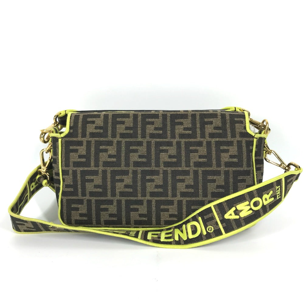 FENDI Shoulder Bag 8BR600 canvas Brown Zucca Mamma Bucket Women Used Authentic