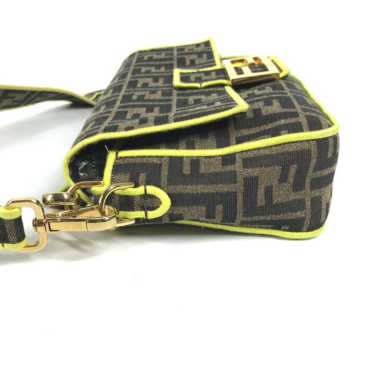 FENDI Shoulder Bag 8BR600 canvas Brown Zucca Mamma Bucket Women Used Authentic