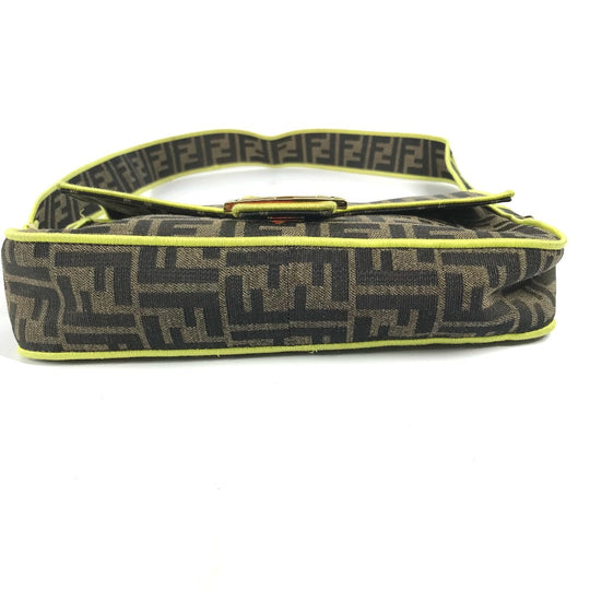 FENDI Shoulder Bag 8BR600 canvas Brown Zucca Mamma Bucket Women Used Authentic