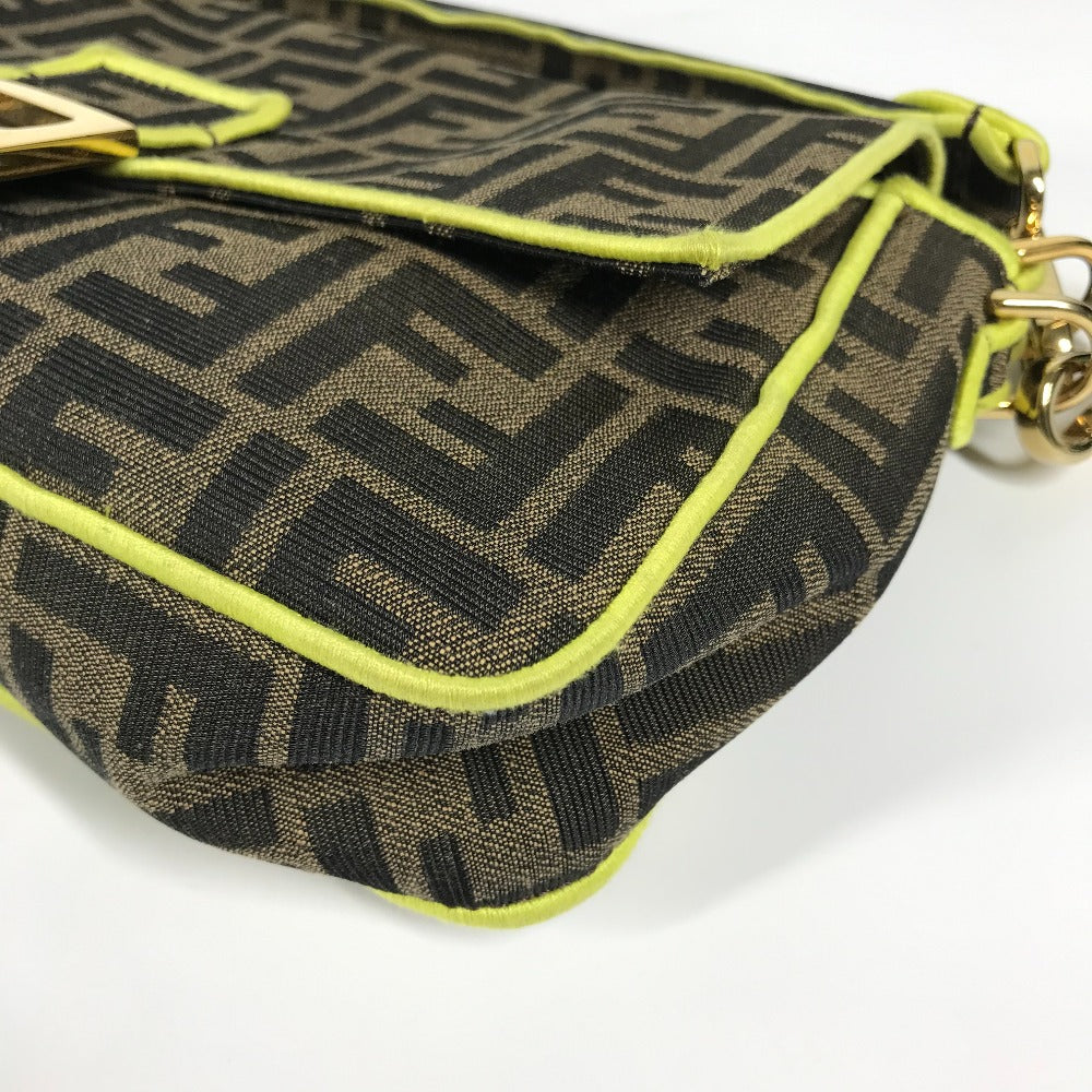 FENDI Shoulder Bag 8BR600 canvas Brown Zucca Mamma Bucket Women Used Authentic