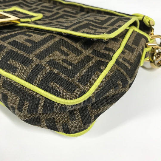 FENDI Shoulder Bag 8BR600 canvas Brown Zucca Mamma Bucket Women Used Authentic