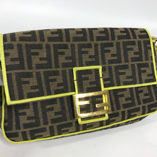 FENDI Shoulder Bag 8BR600 canvas Brown Zucca Mamma Bucket Women Used Authentic
