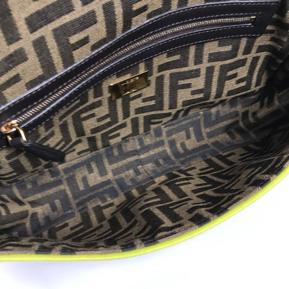 FENDI Shoulder Bag 8BR600 canvas Brown Zucca Mamma Bucket Women Used Authentic