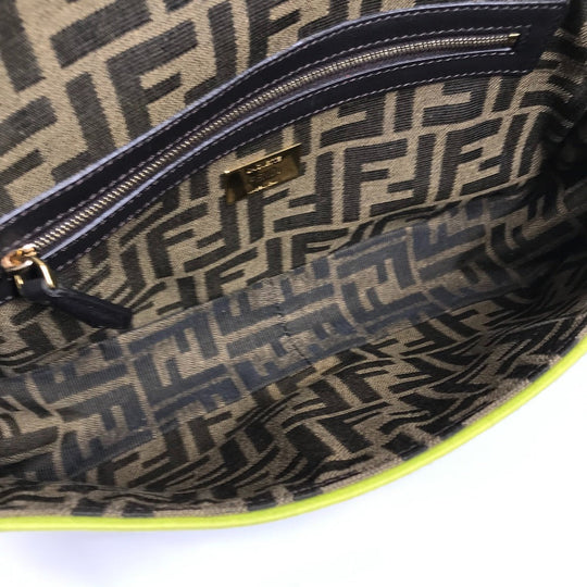 FENDI Shoulder Bag 8BR600 canvas Brown Zucca Mamma Bucket Women Used Authentic