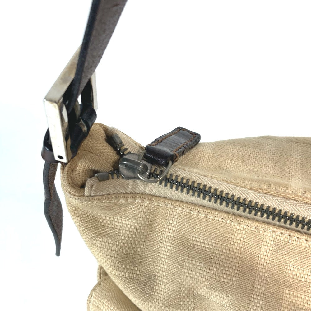 FENDI Shoulder Bag Canvas / leather beige Zucca Mamma Bucket Women Used Authentic
