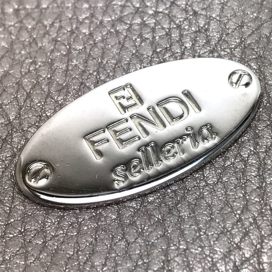 FENDI Long Wallet Purse 8M0144 leather gray Celeria Roman leather Women Used Authentic