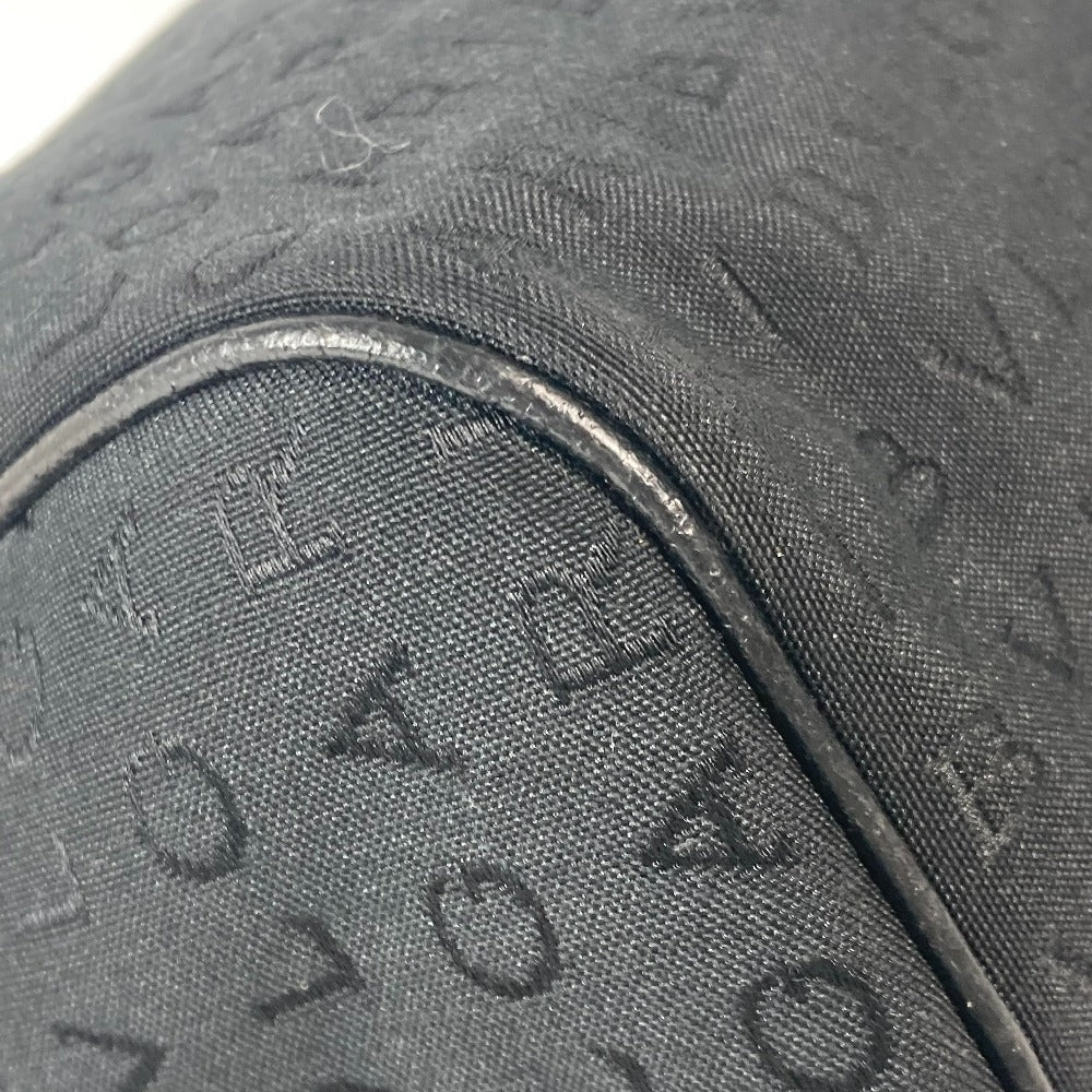 BVLGARI Handbag Canvas / leather black Logo mania Women Used Authentic