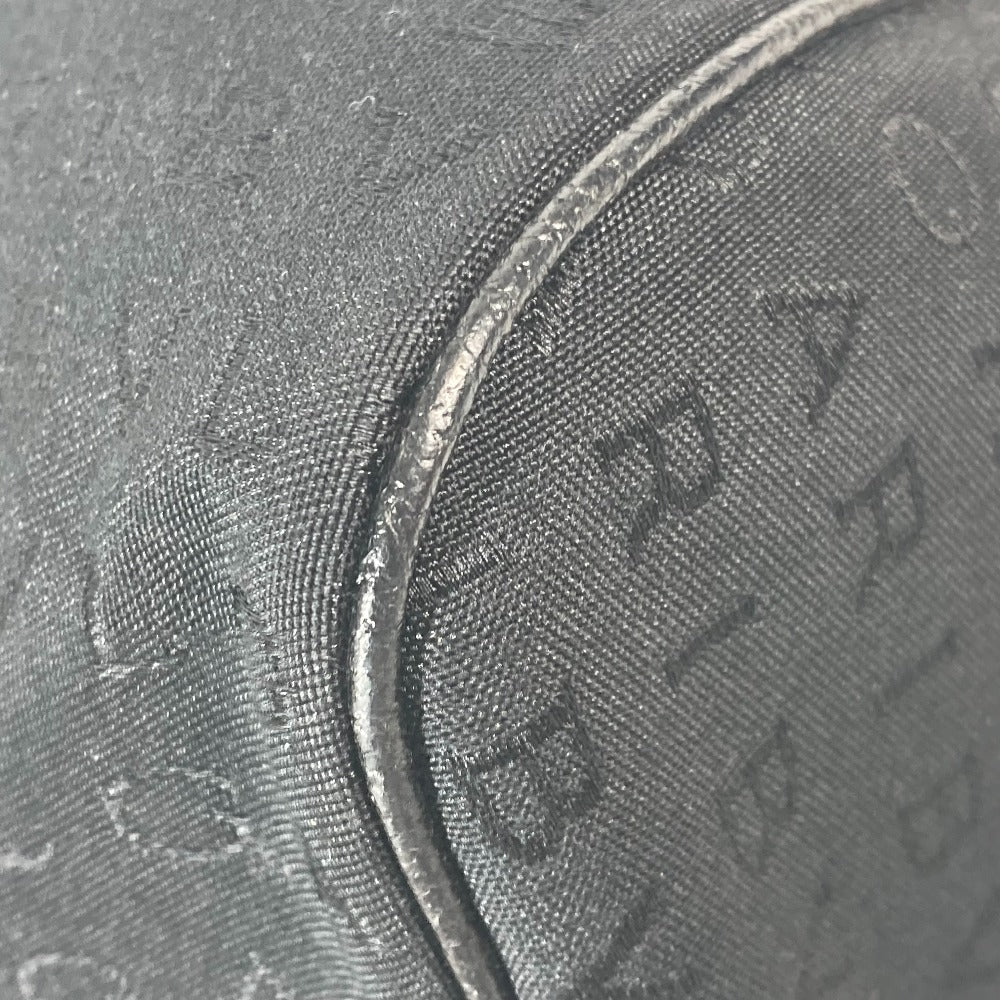 BVLGARI Handbag Canvas / leather black Logo mania Women Used Authentic