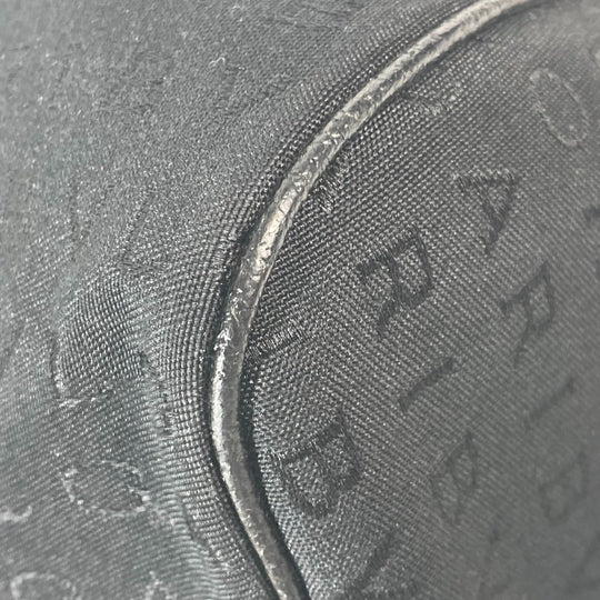 BVLGARI Handbag Canvas / leather black Logo mania Women Used Authentic