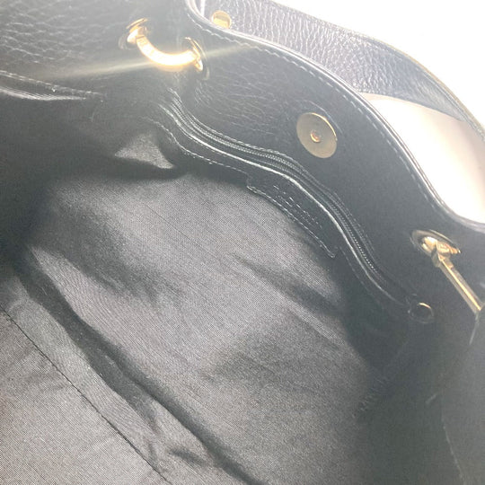 BVLGARI Tote Bag Canvas / leather black bulgari bulgari logomania Women Used Authentic