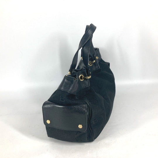 BVLGARI Tote Bag Canvas / leather black bulgari bulgari logomania Women Used Authentic