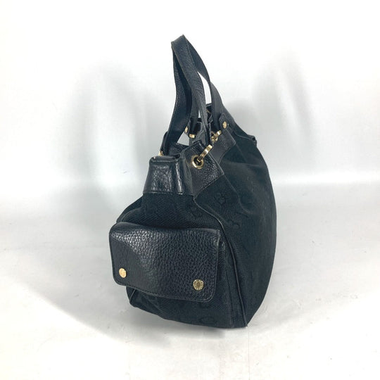 BVLGARI Tote Bag Canvas / leather black bulgari bulgari logomania Women Used Authentic