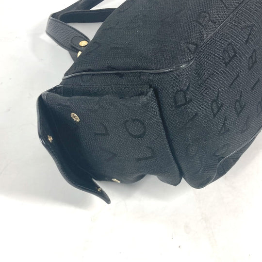 BVLGARI Tote Bag Canvas / leather black bulgari bulgari logomania Women Used Authentic