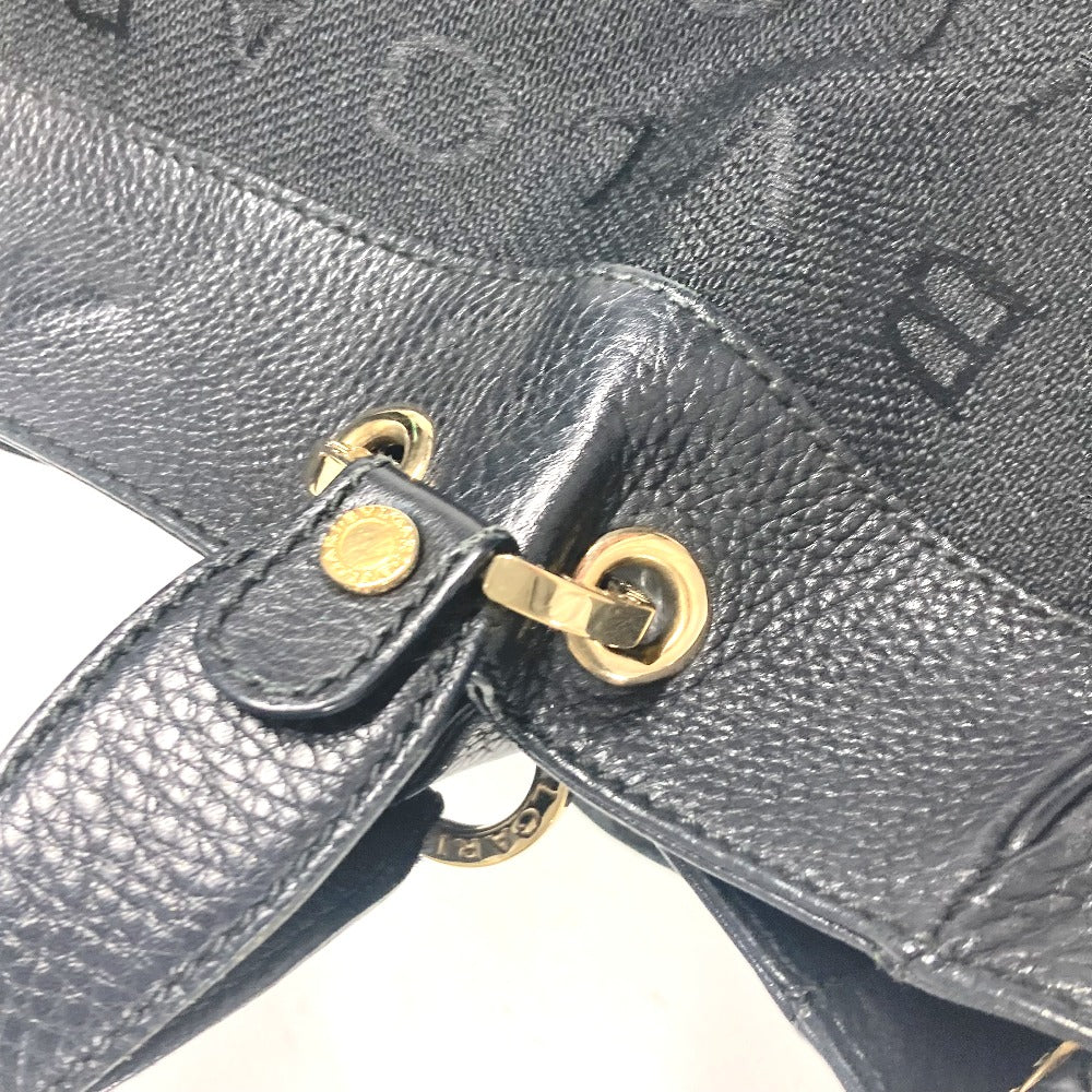 BVLGARI Tote Bag Canvas / leather black bulgari bulgari logomania Women Used Authentic