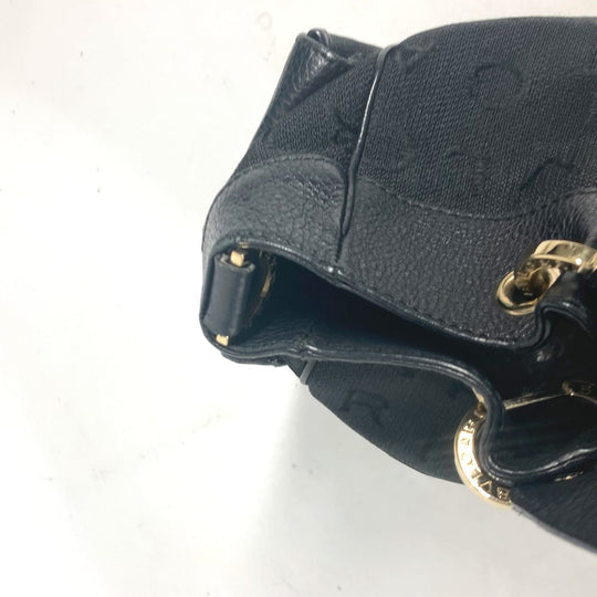 BVLGARI Tote Bag Canvas / leather black bulgari bulgari logomania Women Used Authentic