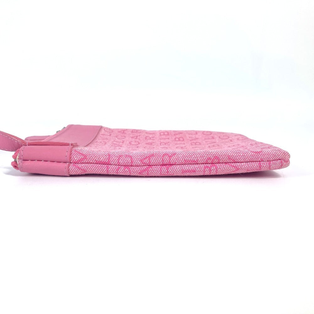BVLGARI Shoulder Bag Canvas / leather pink Logo mania