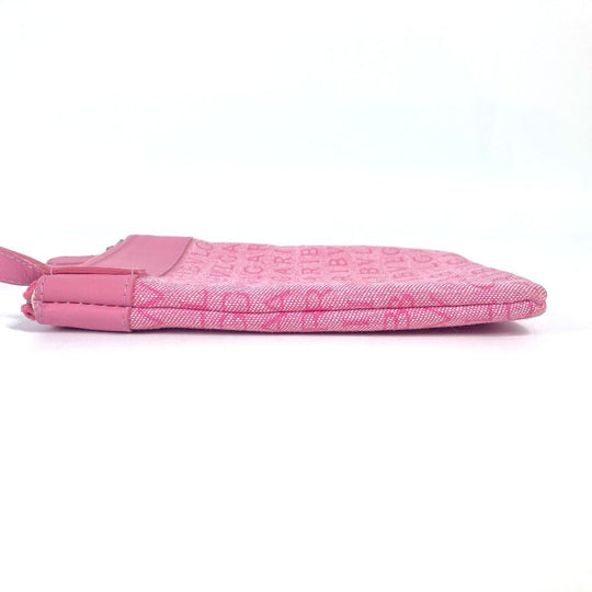 BVLGARI Shoulder Bag Canvas / leather pink Logo mania