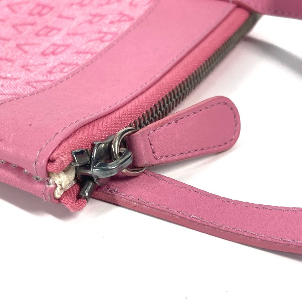 BVLGARI Shoulder Bag Canvas / leather pink Logo mania