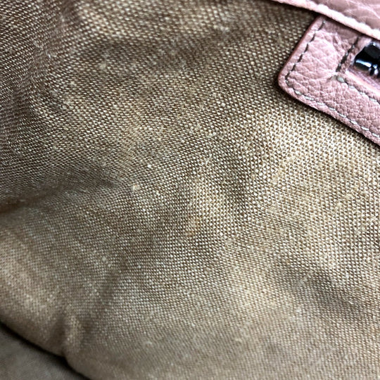 FENDI Tote Bag leather pink Celeria Women Used Authentic