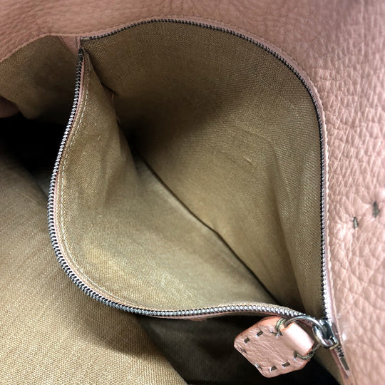 FENDI Tote Bag leather pink Celeria Women Used Authentic