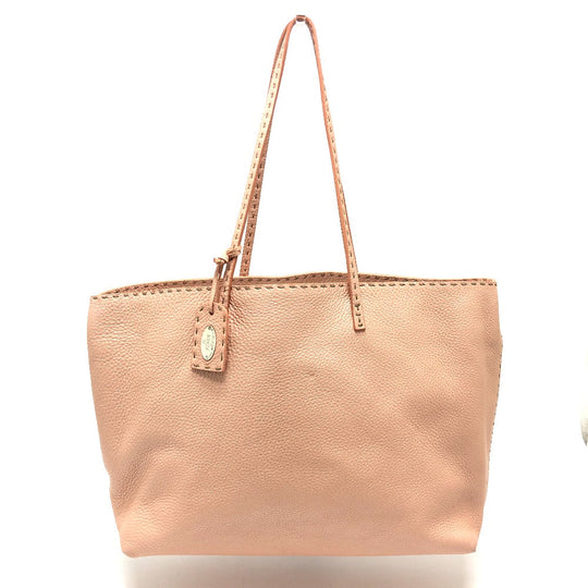 FENDI Tote Bag leather pink Celeria Women Used Authentic