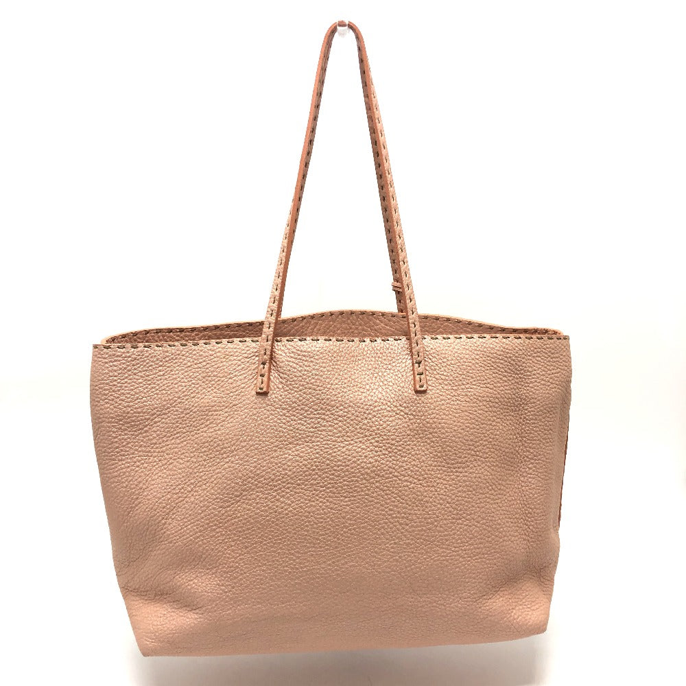 FENDI Tote Bag leather pink Celeria Women Used Authentic