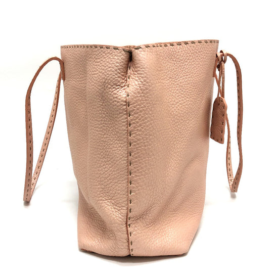 FENDI Tote Bag leather pink Celeria Women Used Authentic