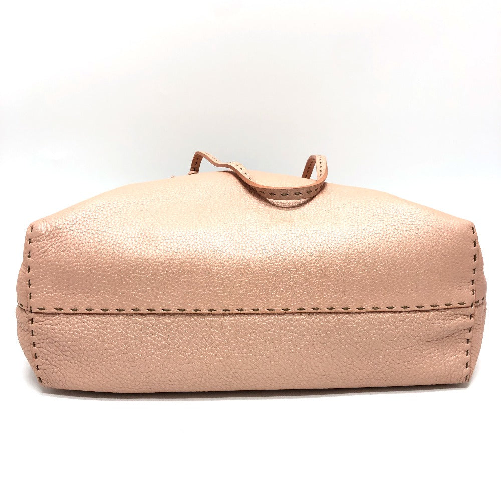 FENDI Tote Bag leather pink Celeria Women Used Authentic