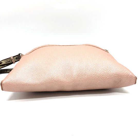 FENDI Shoulder Bag leather pink Celeria Women Used Authentic